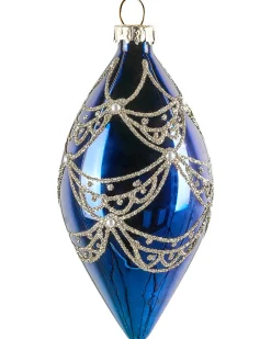 Set di 35 palline decorative ICEDROP Vetro Blu/Oro