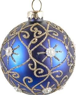 Set di 35 palline decorative ICEDROP Vetro Blu/Oro