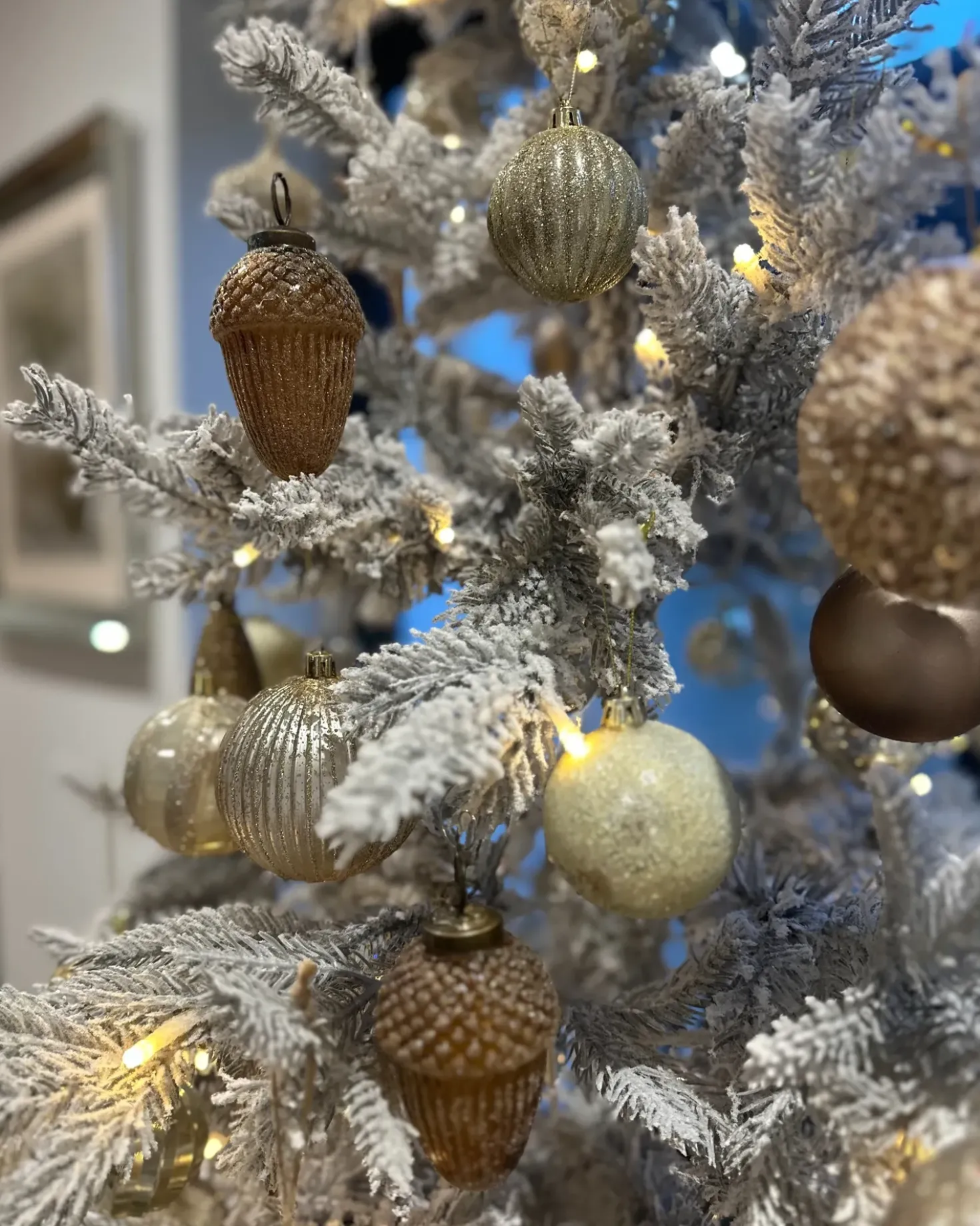 Set di 6 palline decorative AMBRE Vetro Oro