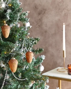 Set di 6 palline decorative AMBRE Vetro Oro