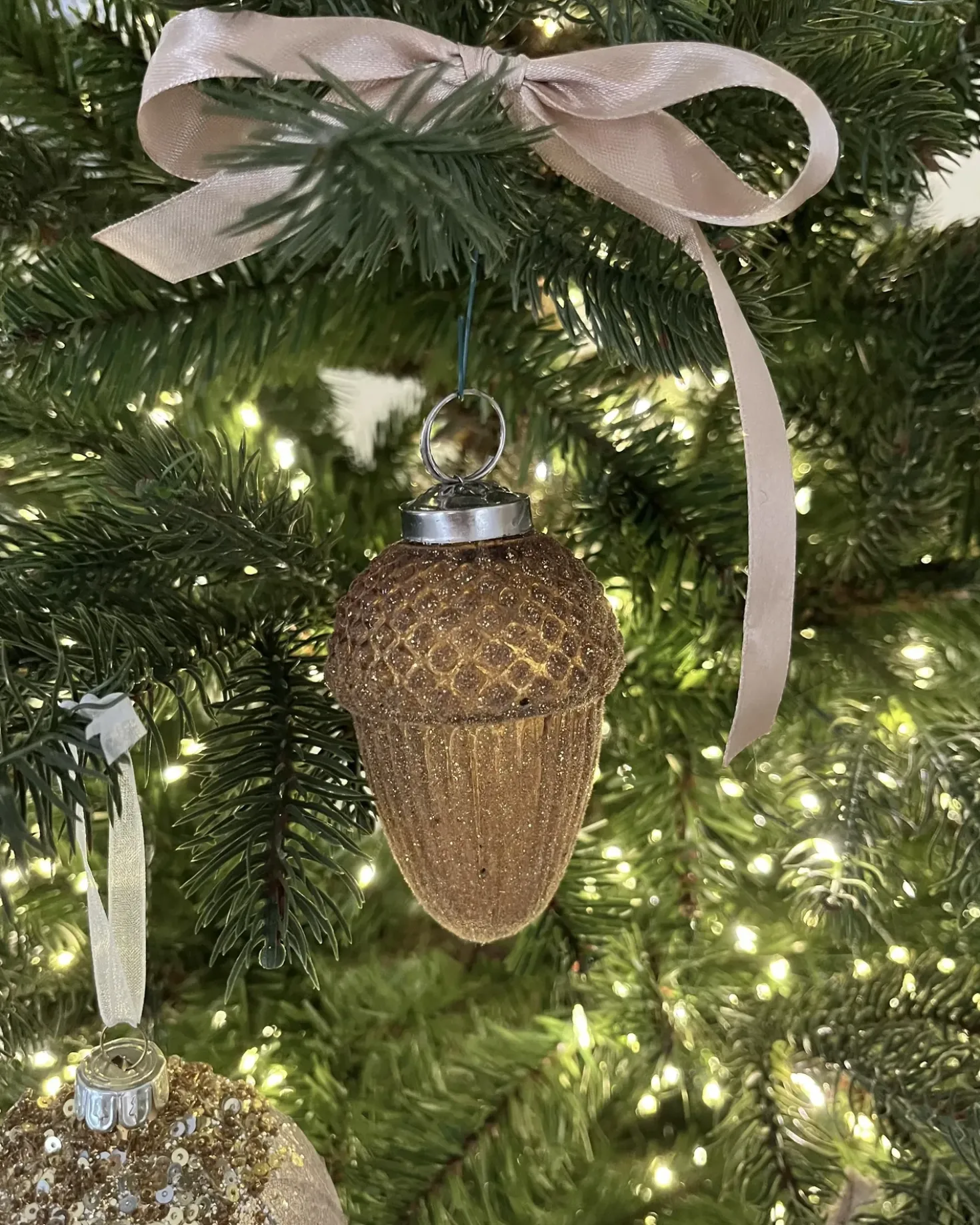 Set di 6 palline decorative AMBRE Vetro Oro