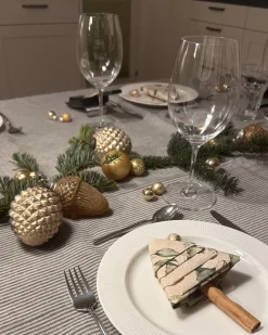 Set di 6 palline decorative AMBRE Vetro Oro
