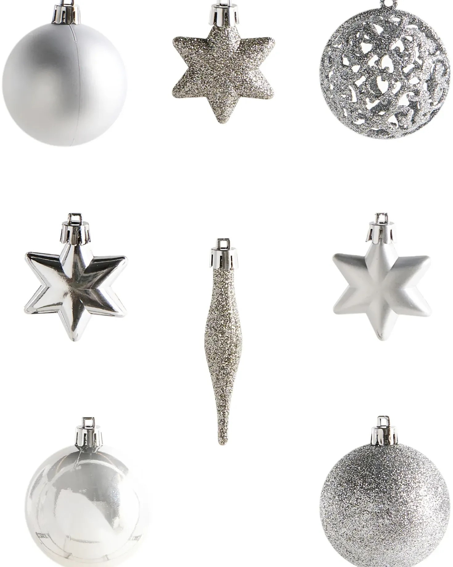Set di 102 palline decorative BANDAK Argento