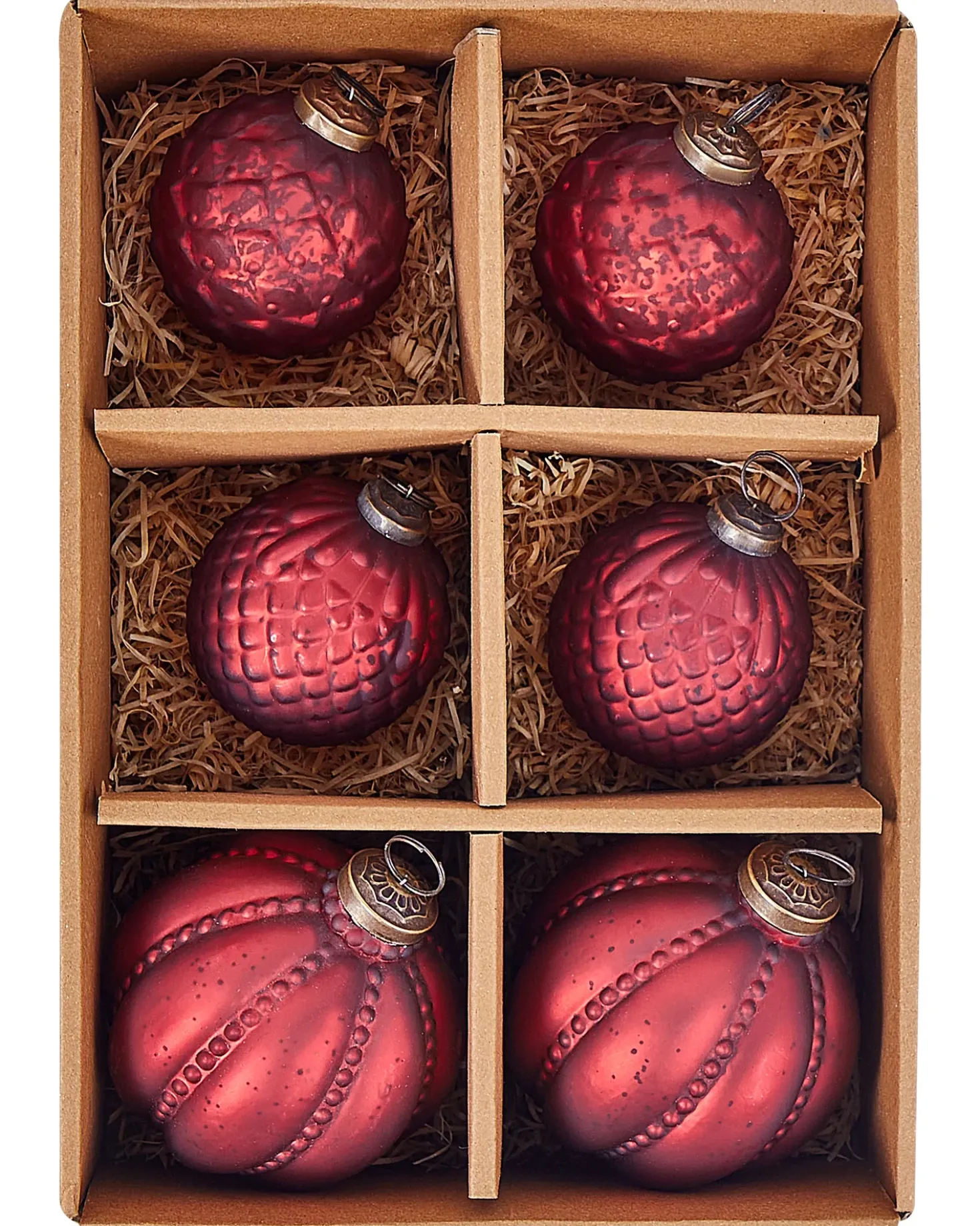 Set di 6 palline decorative ARGENTIN Vetro Rosso