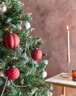 Set di 6 palline decorative ARGENTIN Vetro Rosso