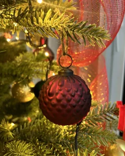 Set di 6 palline decorative ARGENTIN Vetro Rosso