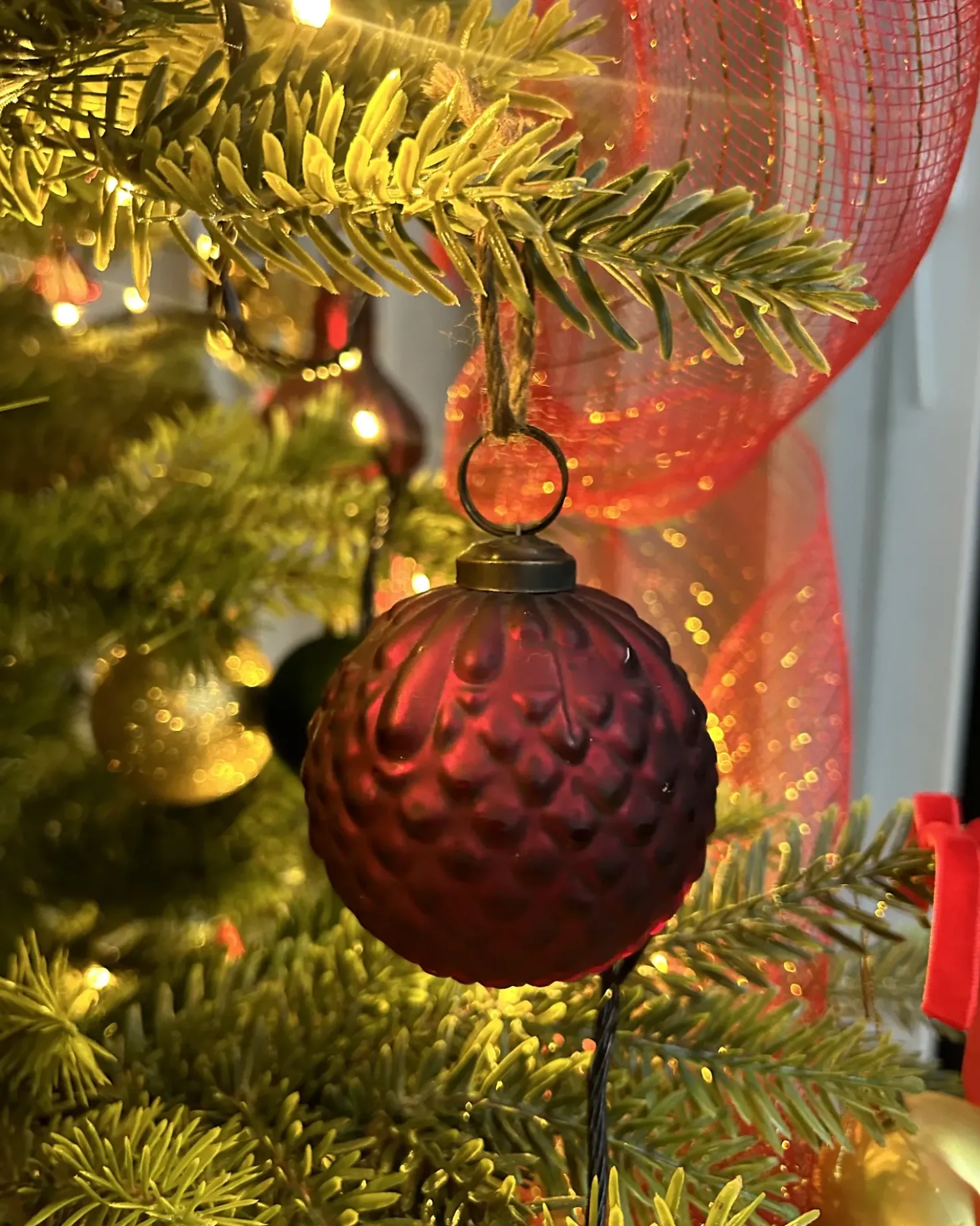 Set di 6 palline decorative ARGENTIN Vetro Rosso
