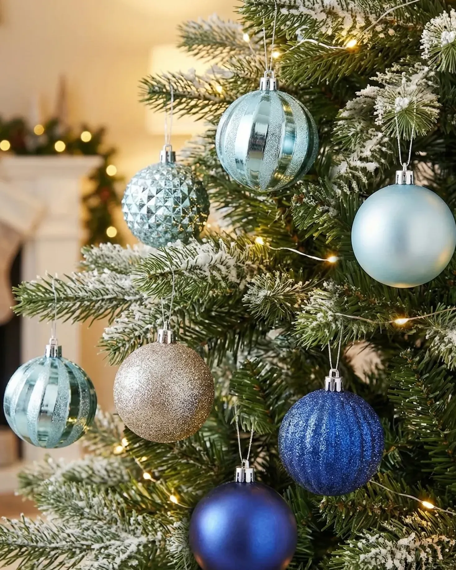 Set di 96 palline decorative PIELINEN Blu