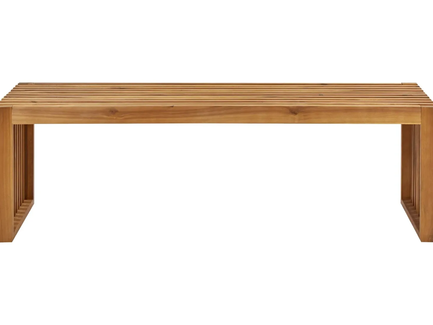 Set di 2 panche da giardino SULZANO 150 cm Legno d'acacia Marrone