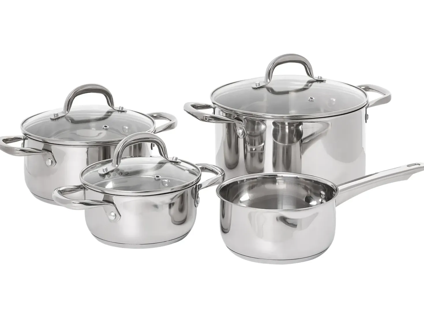 Set di 7 pentole PRIMECOOK Acciaio inox Argento