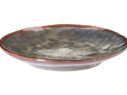 Set di 4 piatti da antipasto THYME Gres porcellanato Verde scuro