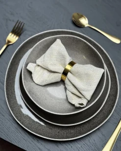 Set di 4 piatti da antipasto COSTMARY Gres porcellanato Grigio