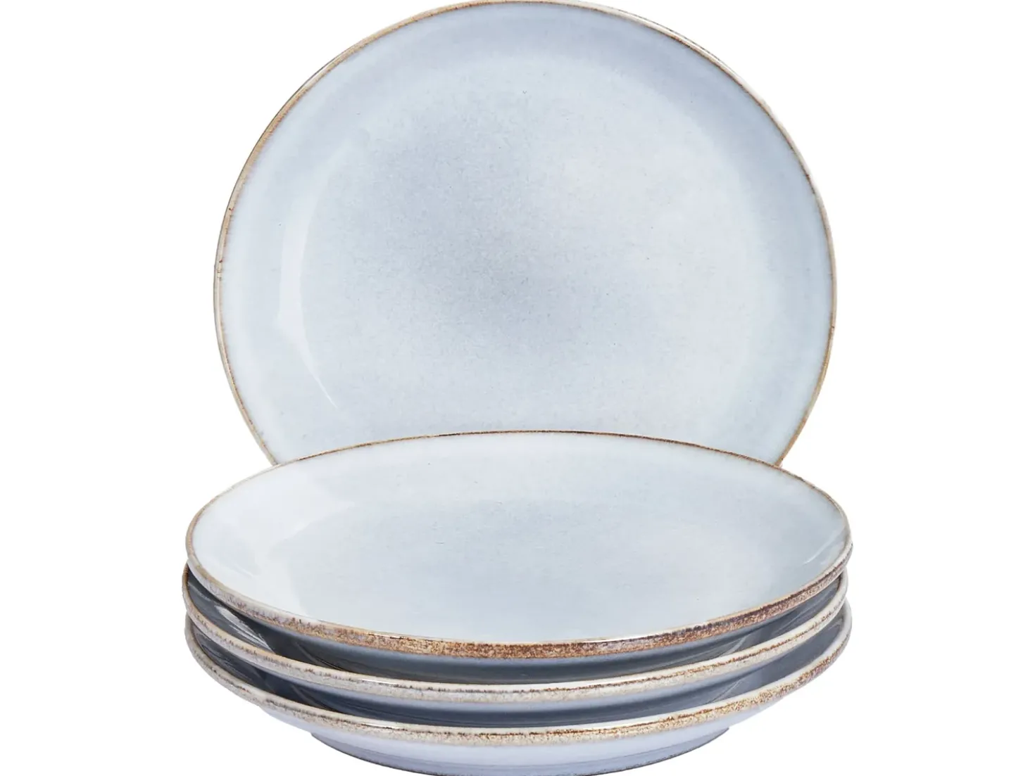 Set di 4 piatti da antipasto JUNIPER Gres porcellanato Azzurro