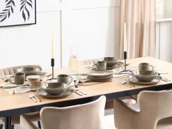 Set di 8 piatti fondi COSTMARY Gres porcellanato Grigio