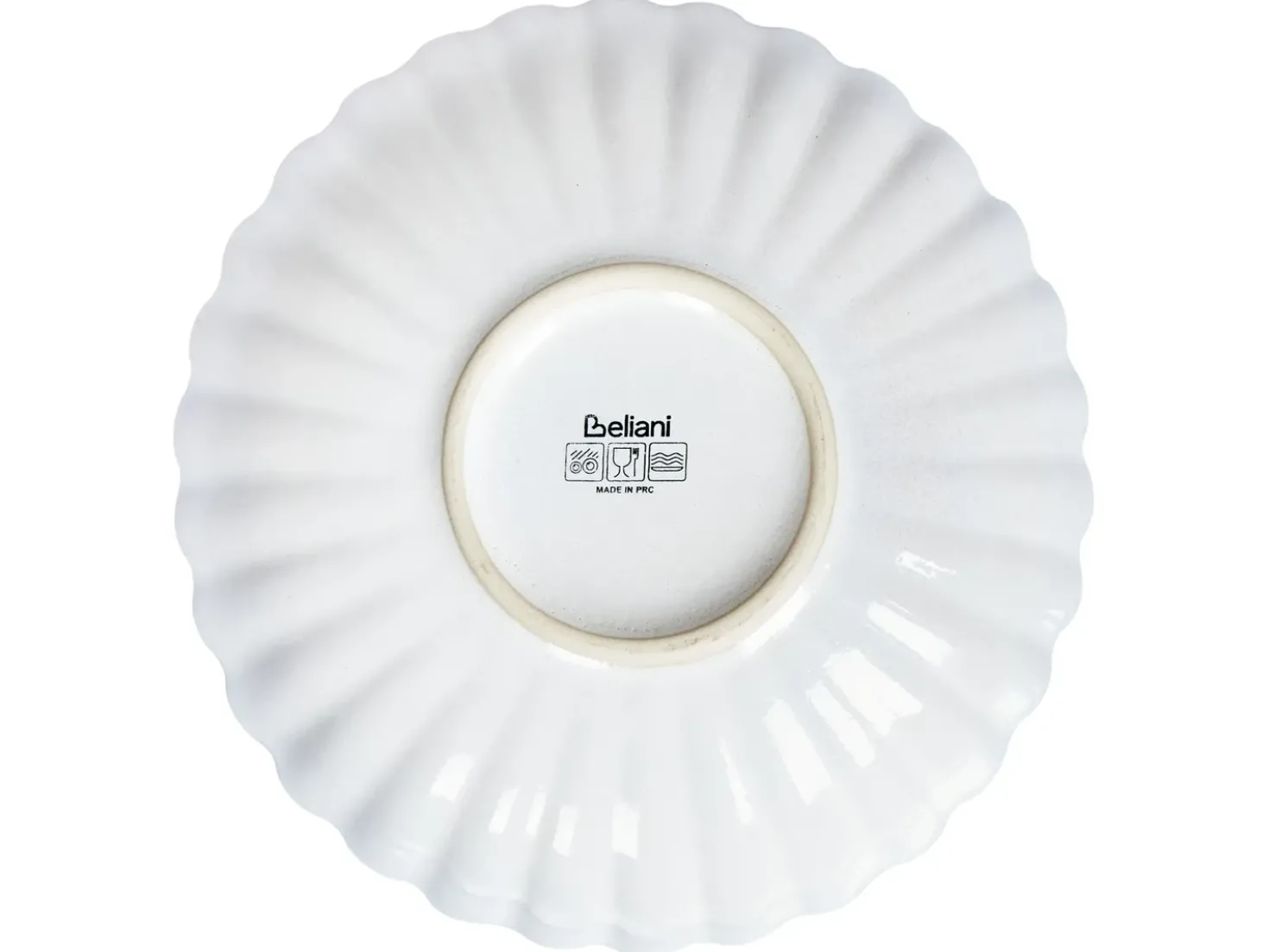 Set di 4 Piatti fondi NETTLE Gres porcellanato Bianco sporco