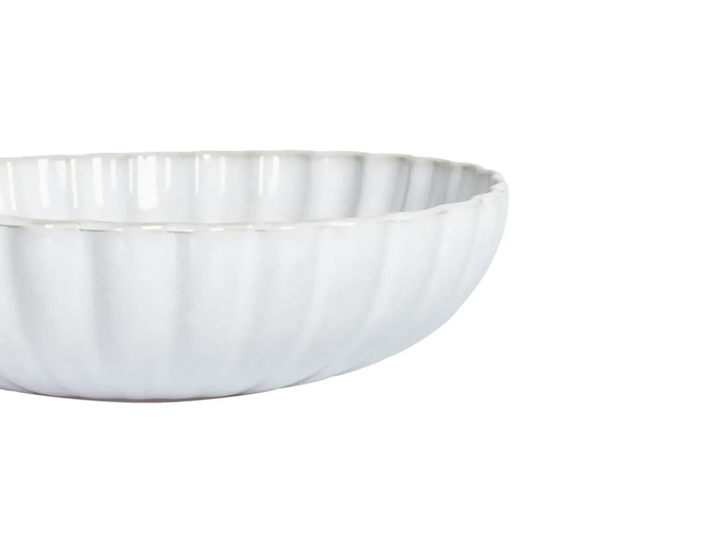 Set di 4 Piatti fondi NETTLE Gres porcellanato Bianco sporco