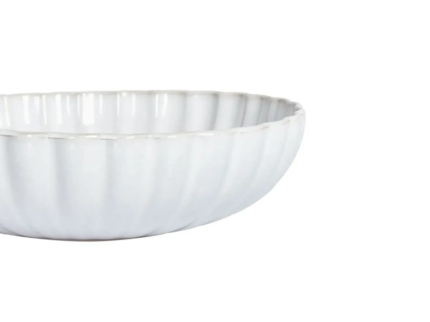 Set di 8 piatti fondi NETTLE Gres porcellanato Bianco sporco