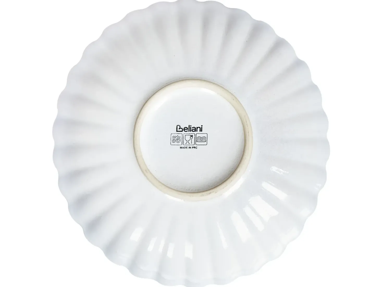 Set di 8 piatti fondi NETTLE Gres porcellanato Bianco sporco