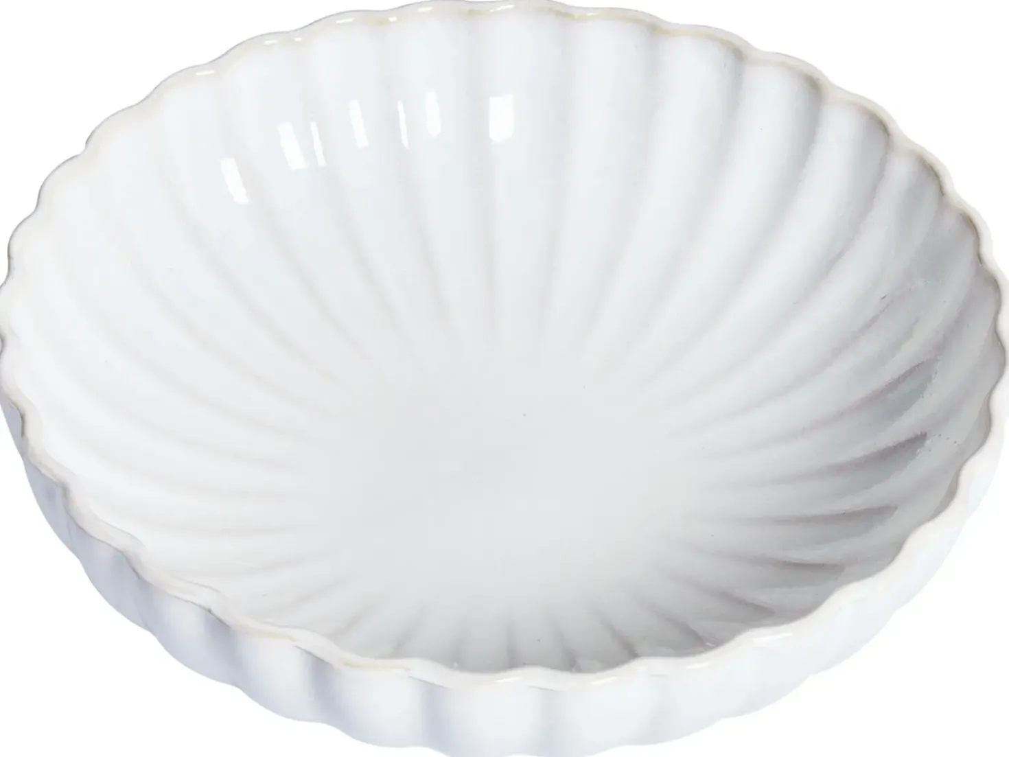 Set di 8 piatti fondi NETTLE Gres porcellanato Bianco sporco