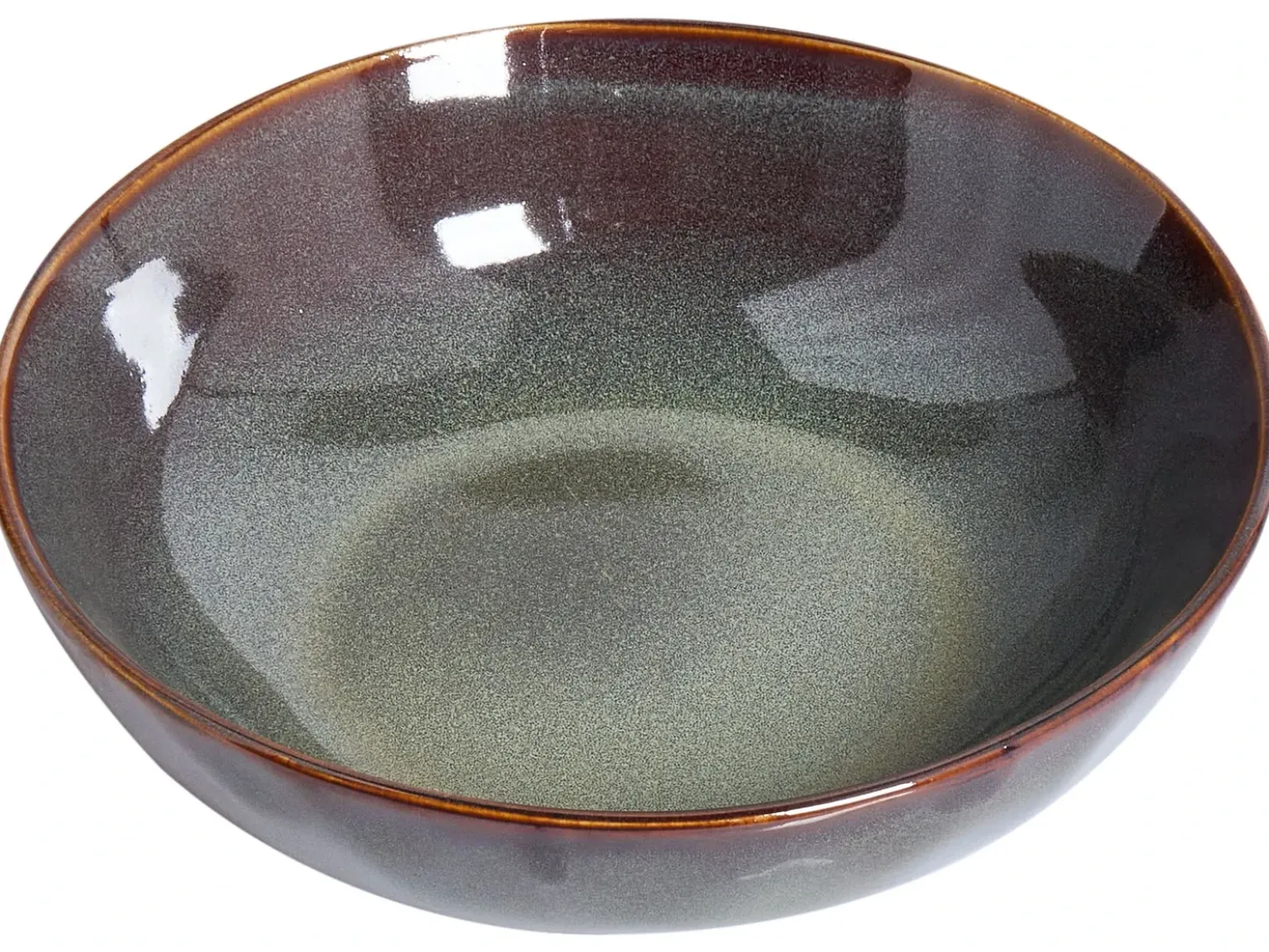 Set di 4 Piatti fondi THYME Gres porcellanato Verde scuro