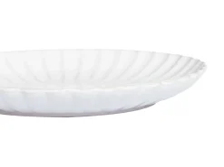 Set di 4 piatti grandi NETTLE Gres porcellanato Bianco