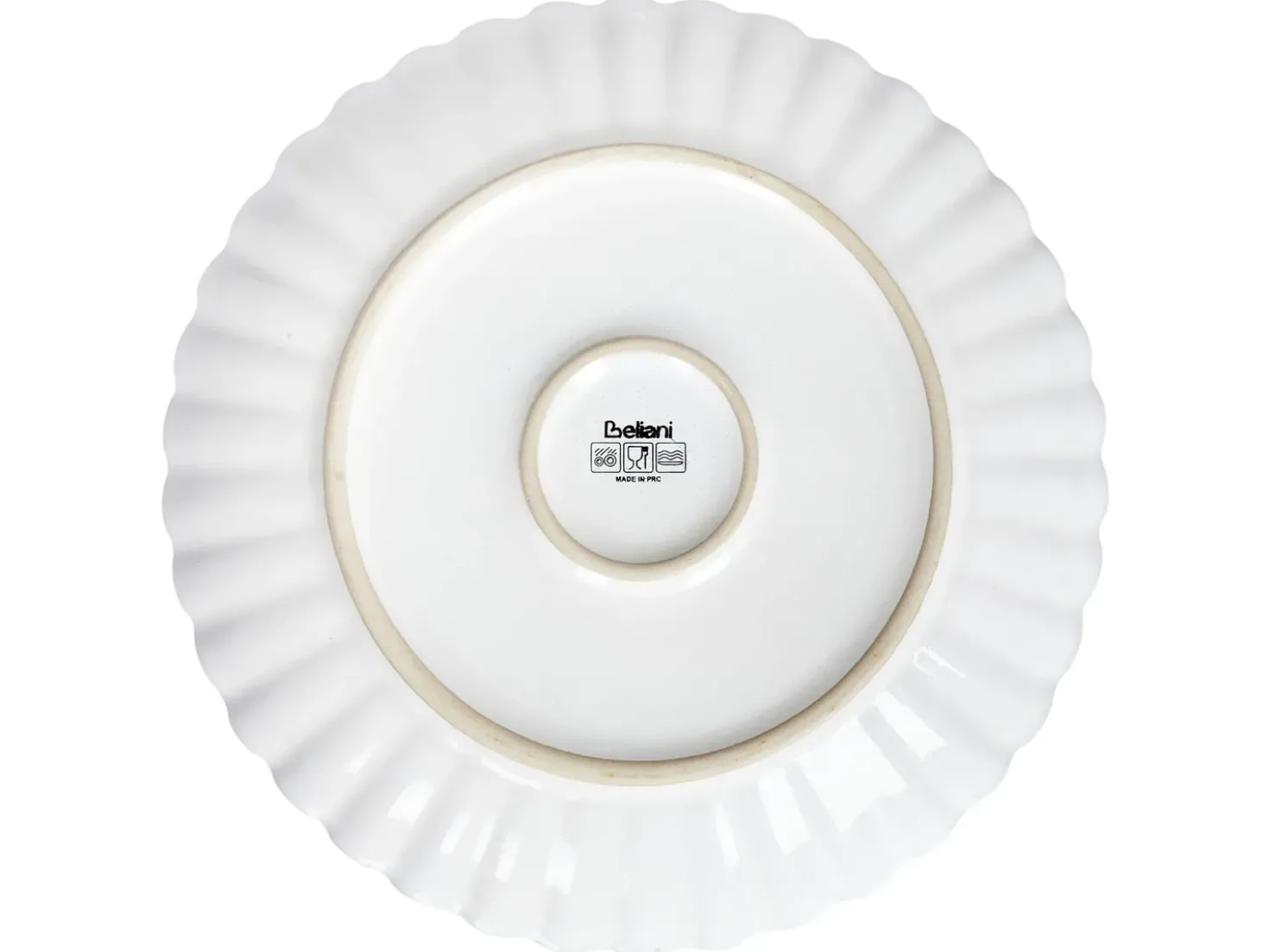 Set di 4 piatti grandi NETTLE Gres porcellanato Bianco