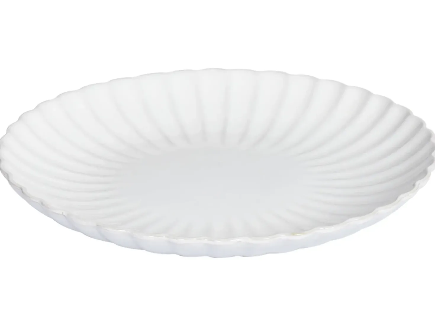 Set di 8 piatti piani NETTLE Gres porcellanato Bianco sporco