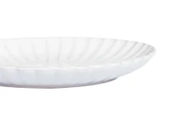 Set di 8 piatti piani NETTLE Gres porcellanato Bianco sporco