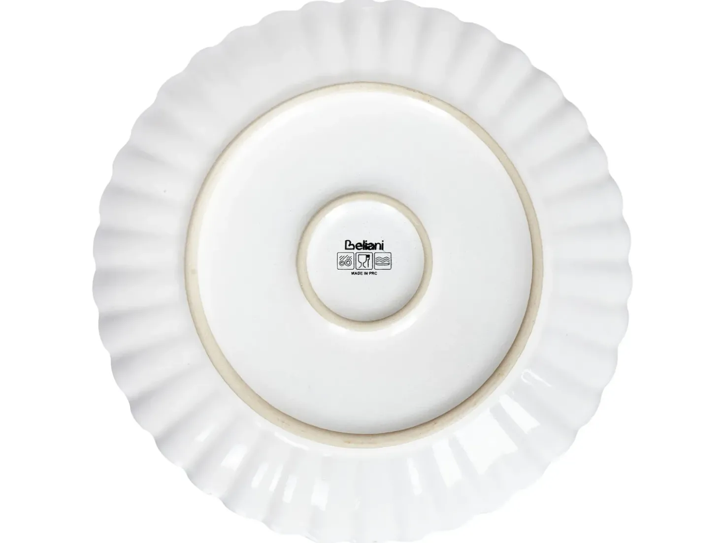 Set di 8 piatti piani NETTLE Gres porcellanato Bianco sporco