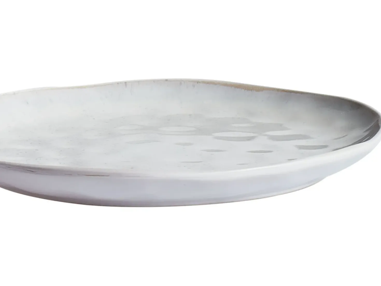 Set di 8 piatti piani SESAME Gres porcellanato Grigio chiaro