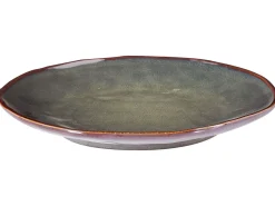 Set di 8 piatti piani THYME Gres porcellanato Verde scuro