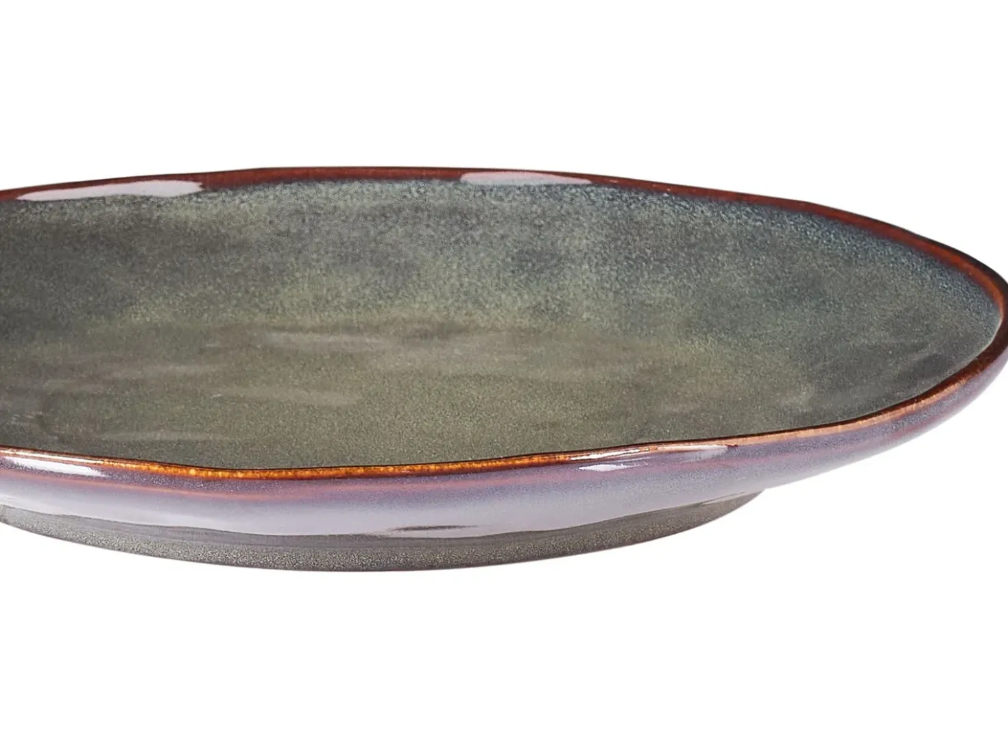 Set di 8 piatti piani THYME Gres porcellanato Verde scuro