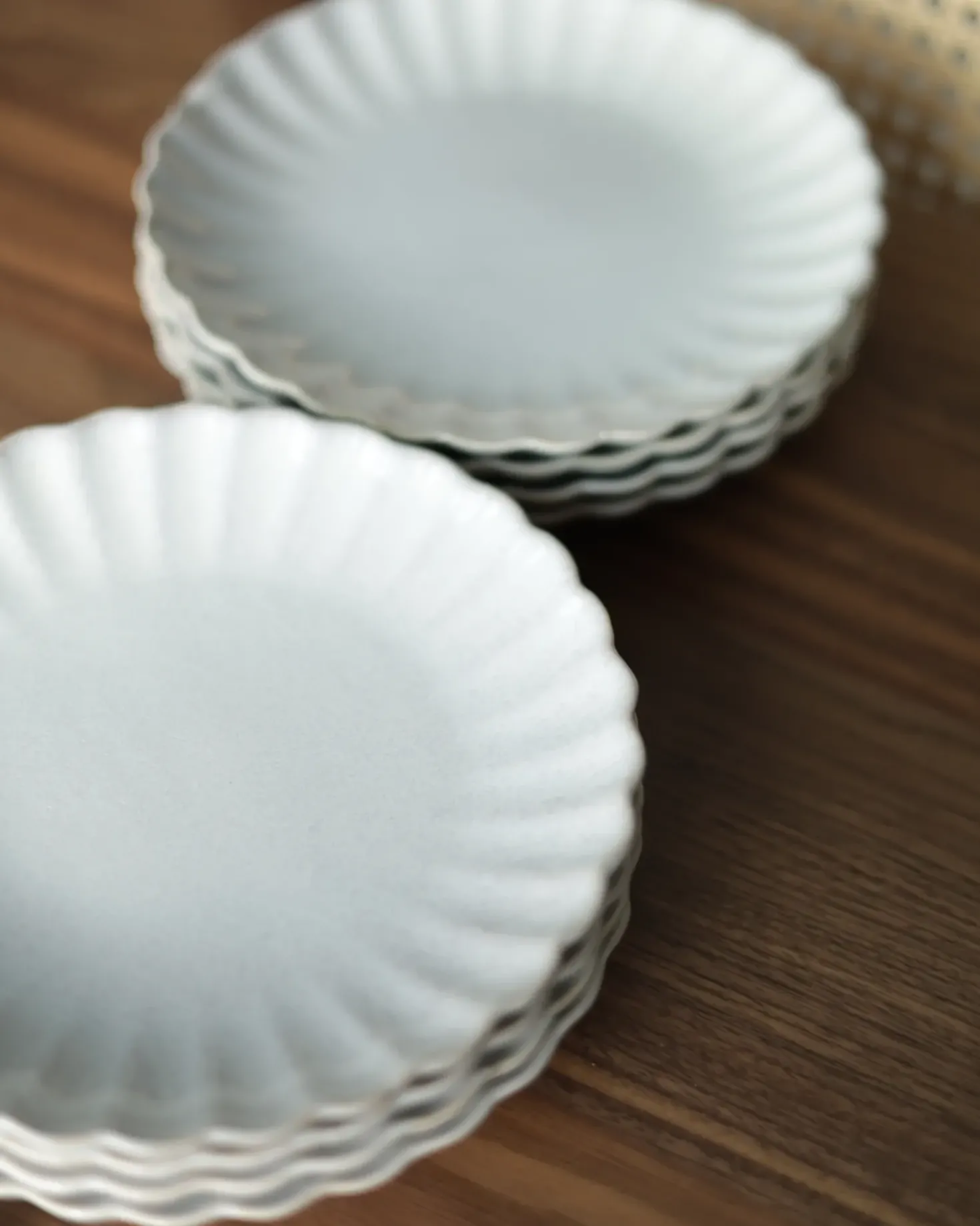 Set di 8 piattini da dessert NETTLE Gres porcellanato Bianco sporco