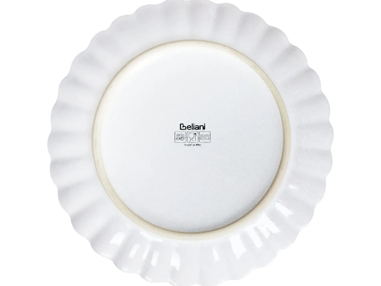 Set di 8 piattini da dessert NETTLE Gres porcellanato Bianco sporco