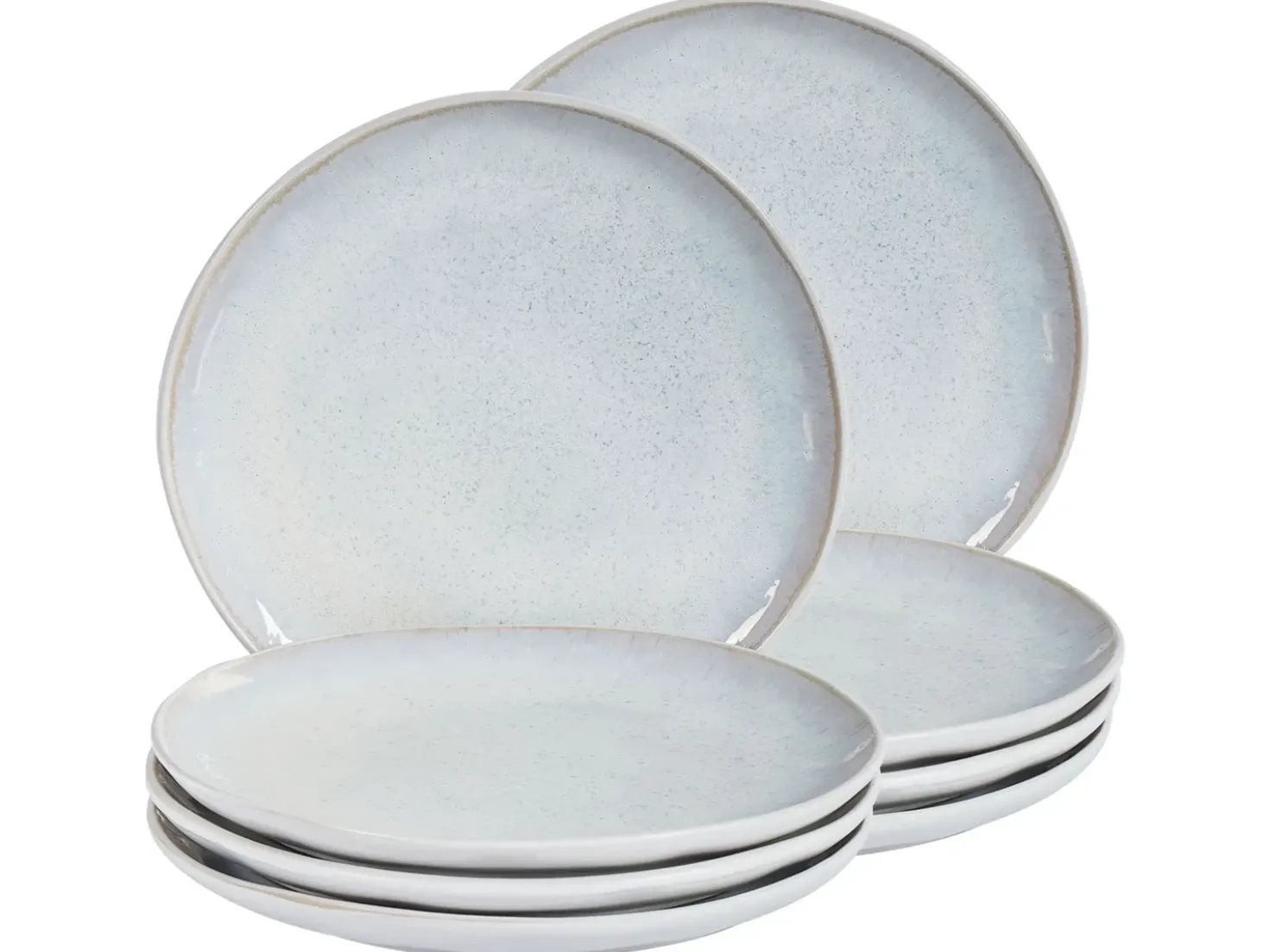 Set di 8 piattini da dessert SESAME Gres porcellanato Grigio chiaro