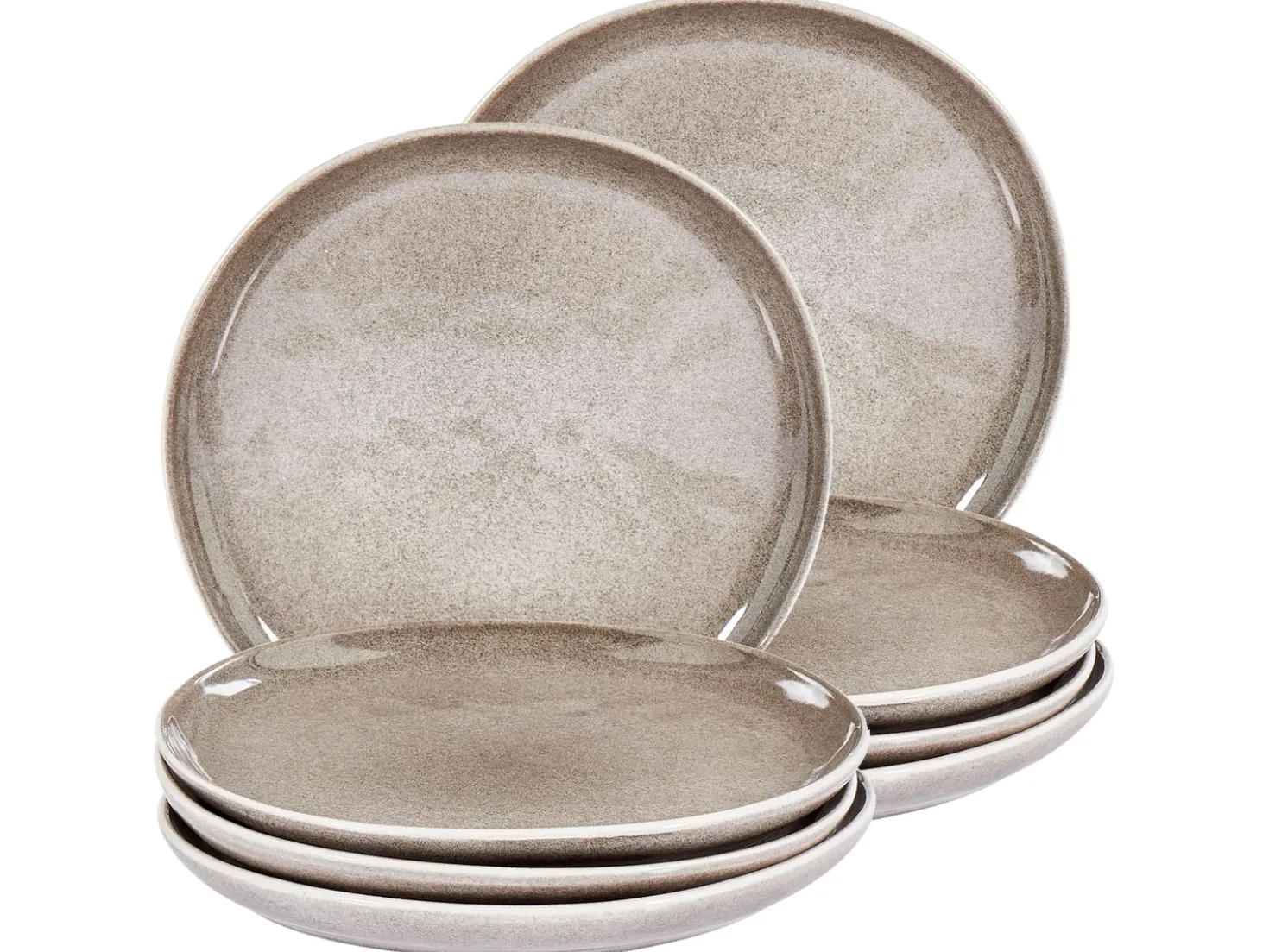 Set di 8 piattini da dessert COSTMARY Gres porcellanato Grigio