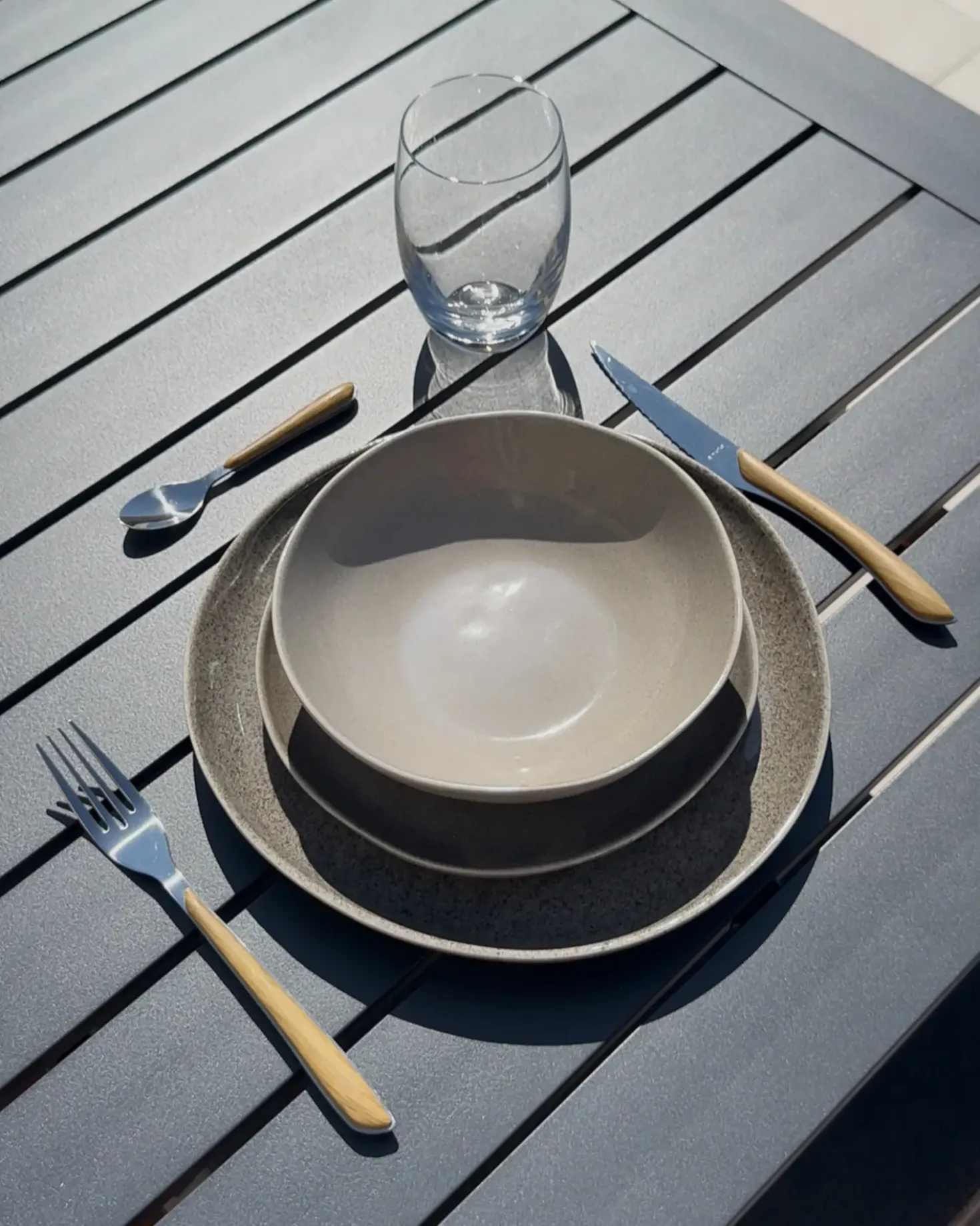 Set di 8 piattini da dessert COSTMARY Gres porcellanato Grigio