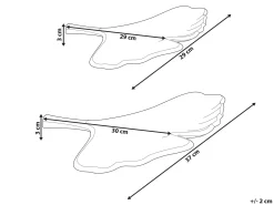 Set di 2 piattini portaoggetti Foglia PALENQUE Metallo Oro