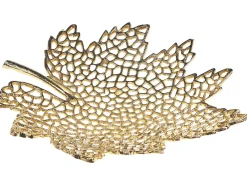 Set di 3 piattini portaoggetti Foglia PEMALI Metallo Oro