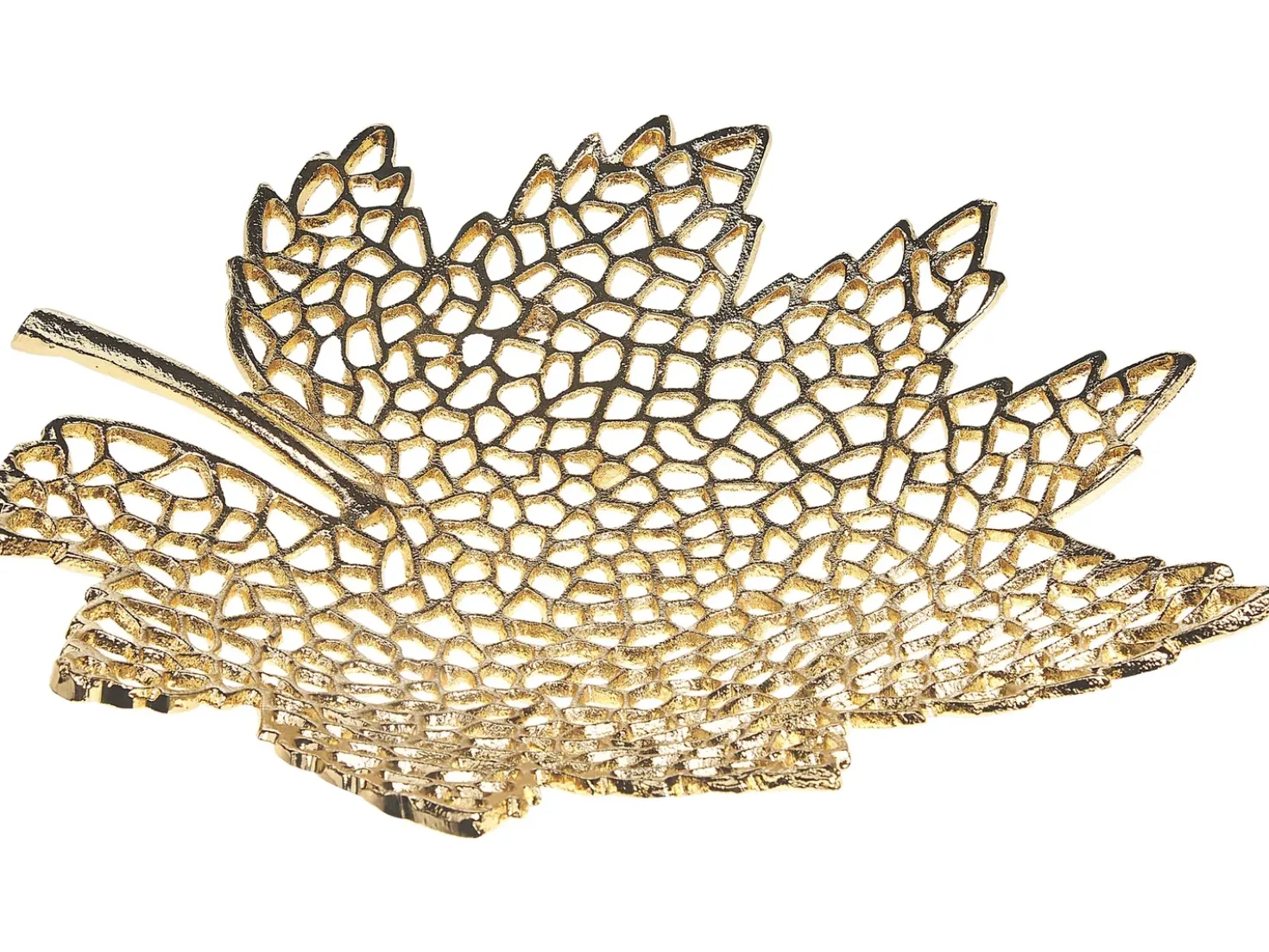 Set di 3 piattini portaoggetti Foglia PEMALI Metallo Oro