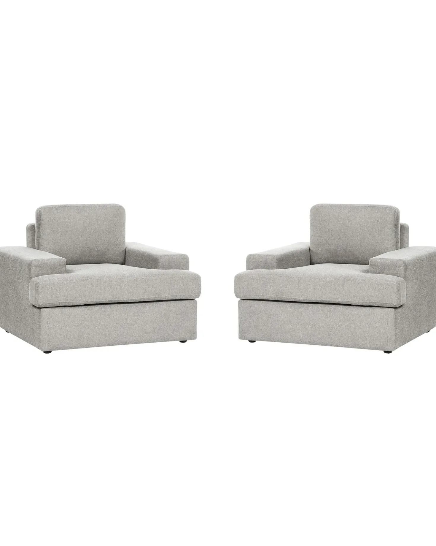 Set di 2 poltrone ALLA Tessuto Grigio chiaro
