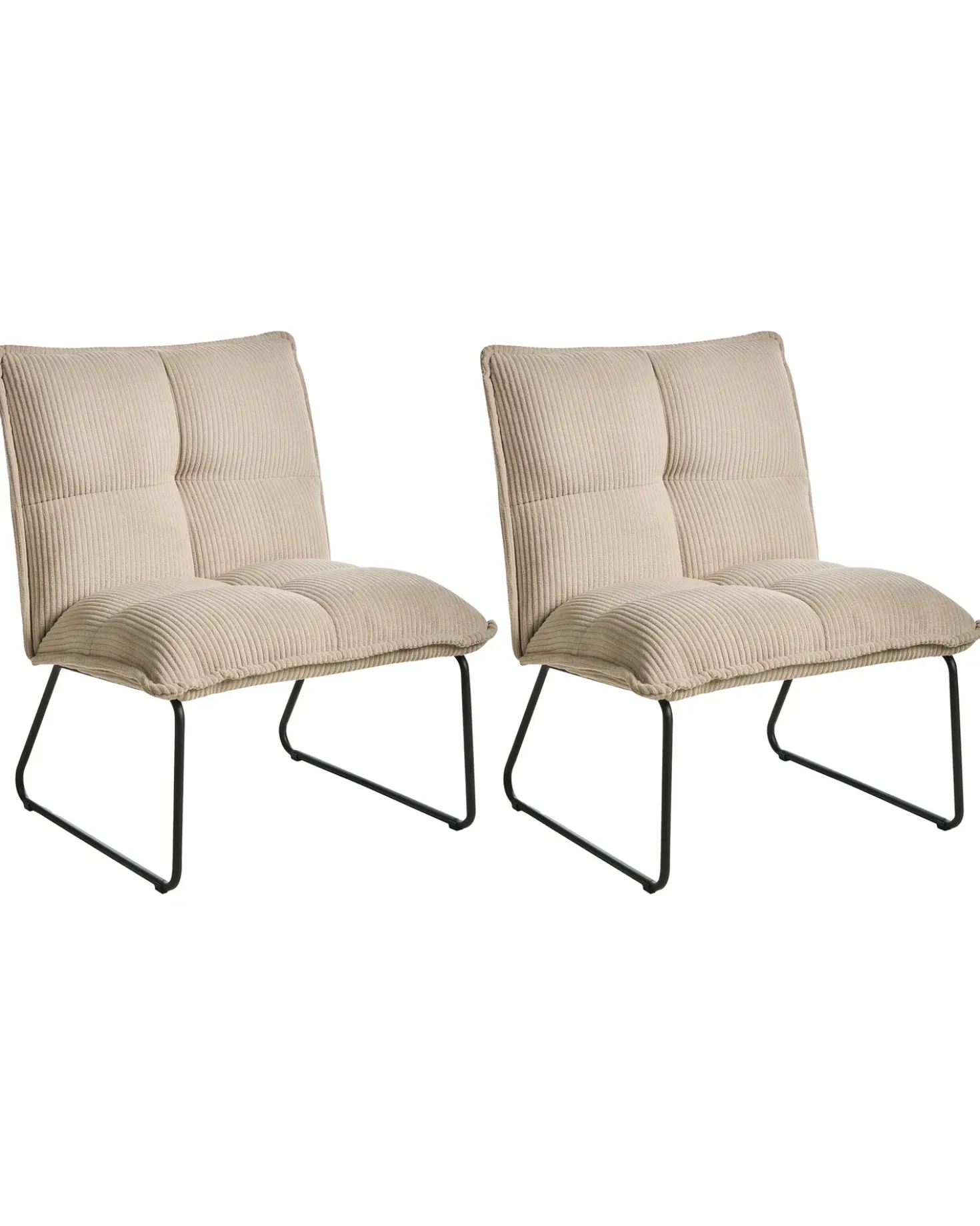 Set di 2 poltrone BJASTA Velluto a coste Beige