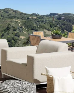 Set di 2 poltrone da giardino ROVIGO Tessuto Beige
