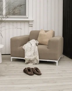 Set di 2 poltrone da giardino ROVIGO Tessuto Beige