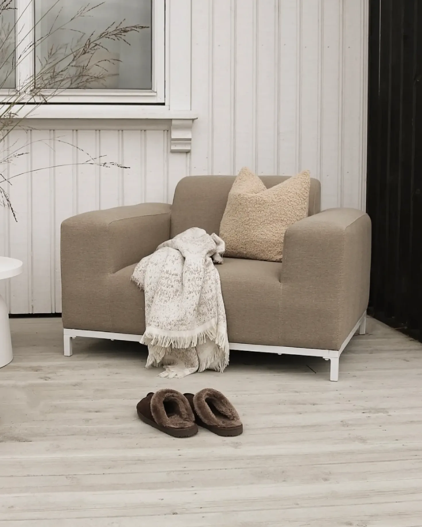 Set di 2 poltrone da giardino ROVIGO Tessuto Beige