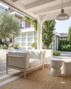 Set di 2 poltrone da giardino FERRETTI Beige chiaro