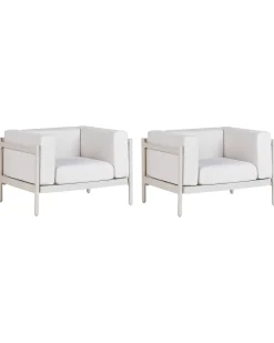 Set di 2 poltrone da giardino FERRETTI Beige chiaro