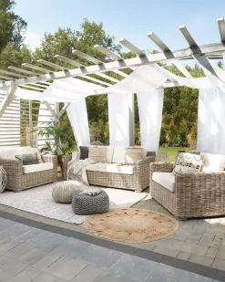 Set di 2 poltrone da giardino ARDEA Rattan Marrone chiaro