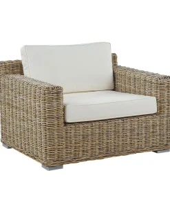 Set di 2 poltrone da giardino ARDEA Rattan Marrone chiaro