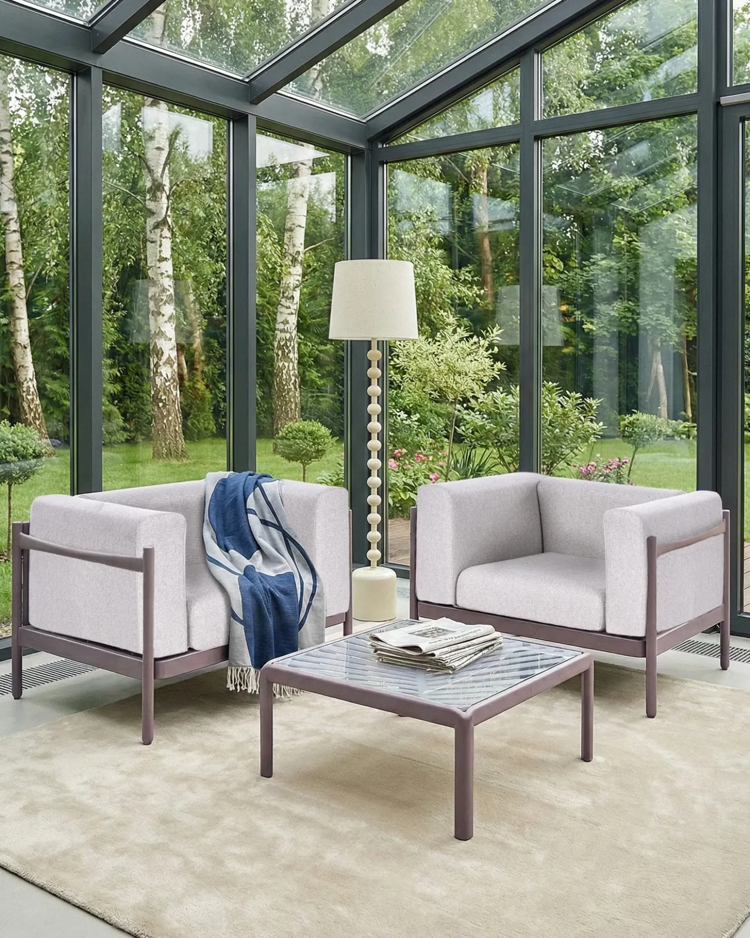 Set di 2 poltrone da giardino FERRETTI Tortora